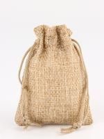 Подарочный мешок холщевый 7х9см серый 1/10/4000