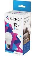 Лампа светодиодная 13W 4500K E27 220V A60 груша Космос 1/10/80