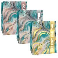 Пакет подарочный бумажный (32х26х12) ламинир Мрамор 1/120