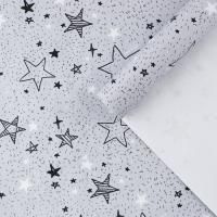 Бумага подарочная крафт Звездочки 70х100см 70г/м2 1/40