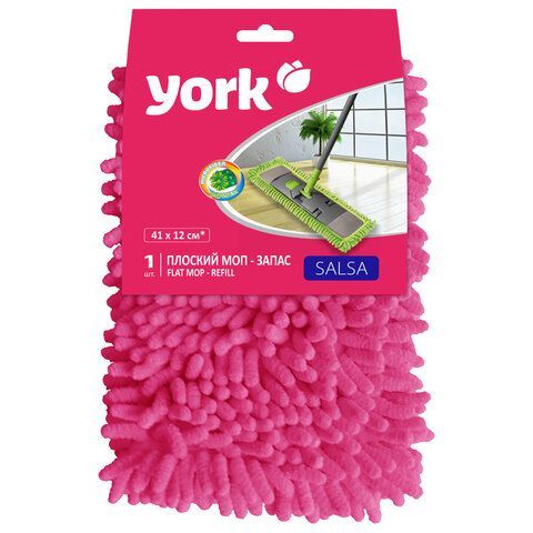 Насадка МОП плоская 42х12,5см YORK Salsa, карманы, ворсистая микрофибра1/24