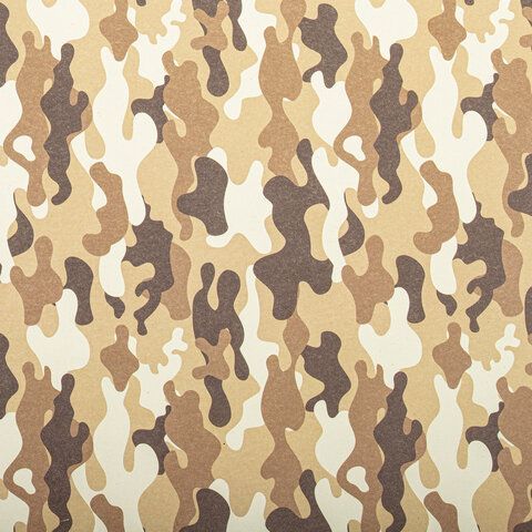 Бумага упаковочная 70х100см ЗОЛОТАЯ СКАЗКА Military ассорти 1/50