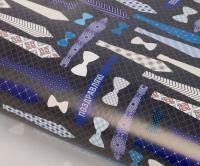 Бумага подарочная 70х100см Галстуки в листах глянец 65г/м 10/200 