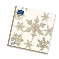 НГ Салфетки (33х33) 3-сл Снегопад золото (20) 1/12
