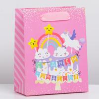 Пакет подарочный бумажный (12х15х5,5) ламинир Моему ангелочку 1/1000