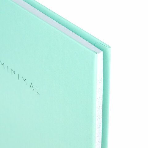 Блокнот 80л А6 110х147мм клетка твердый переплет мятный BRAUBERG Minimal 1/20