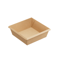 Контейнер салатник 550мл 130х130х45мм OneClick крафт ламин 1EA (крышка 458011, 458061) 50/400
