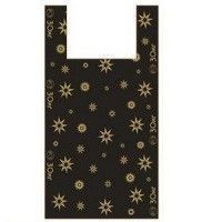 Пакет Майка ПНД Звезды черная (31+16)х55-17 КП 500/500