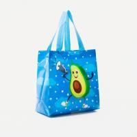 Сумка хозяйственная без молнии (23х22х11) Авокадо синий ПВХ 1/1