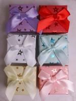 Подарочная коробка Квадрат 5х5х3,5см Звезды микс 1/24