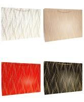 Пакет подарочный бумажный (59х44х17) Золотые цепочки 1/12