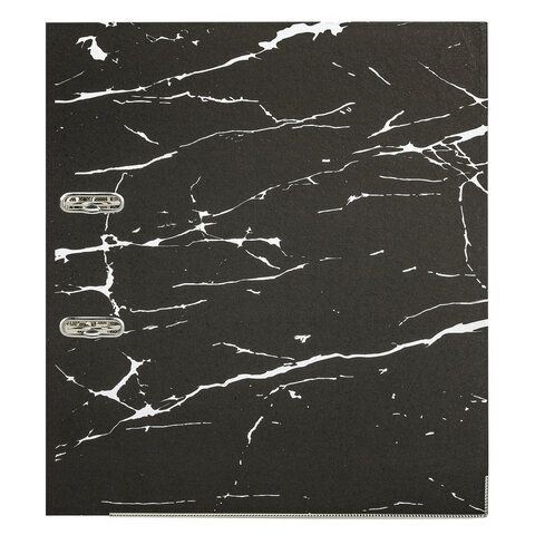 Папка-регистратор А4 75мм STAFF с мраморным покрытием черная  с уголком съем механ 1/50 (Клиент)