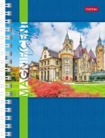 Записная книжка А6 140л гребень клетка обл мел картон Хатбер Замки 1/6/72
