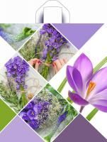 Пакет с петлевой ручкой (40х43)-35 Лавандовый Коллаж ТИКО 50/500