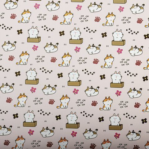 Бумага упаковочная 70х100см ЗОЛОТАЯ СКАЗКА Funny Animals ассорти 1/50