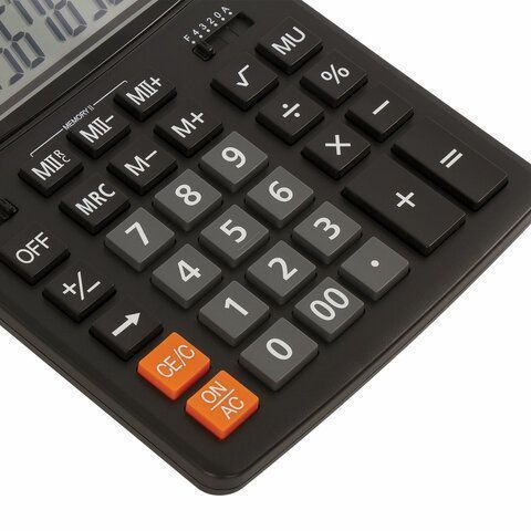 Калькулятор настольный BRAUBERG EXTRA-12-BK (206x155мм) 12 разрядов двойное питание 1/20