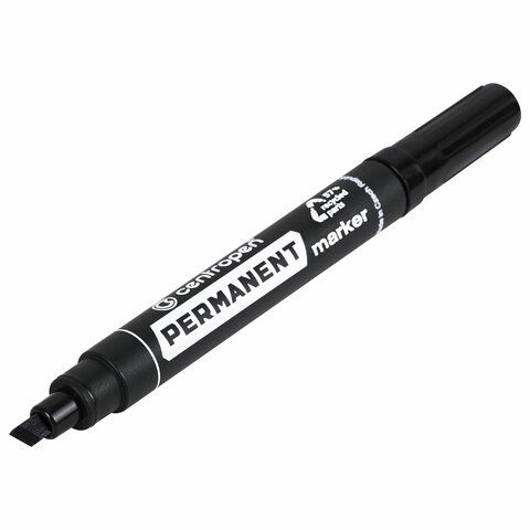 Маркер перманентный черный 1-4,6мм скошенный наконечник CENTROPEN 1/10/200