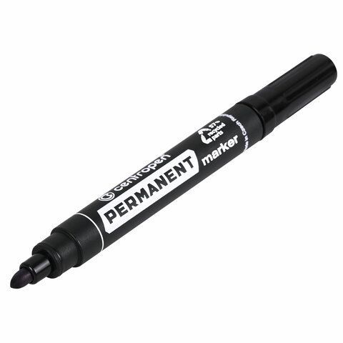 Маркер перманентный черный 2,5мм круглый наконечник CENTROPEN 1/10/1000