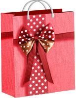 Пакет пластиковый (24х26+10)-140 Бантик в горошек Тико 1/40 