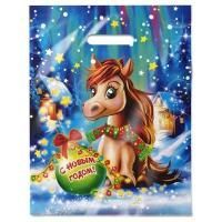 НГ Пакет с вырубной ручкой (30х40)-60 ПВД Лошадка 50/500