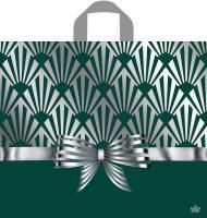 Пакет с петлевой ручкой (34х40)-70 Изумрудные ромбы ТИКО 50/300