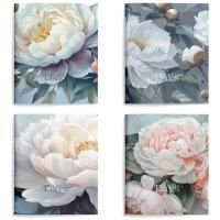Записная книжка А6 32л клетка обл soft touch LOREX FLOWER VIEW 1/16