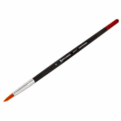 Кисть синтетика круглая №4 BRAUBERG 1/30