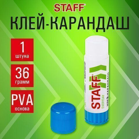 Клей-карандаш 36г STAFF 1/12