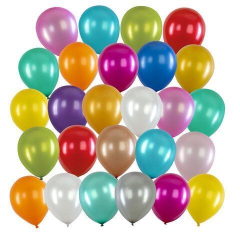 Воздушные шары 30см Металлик ассорти BRAUBERG KIDS 100/100