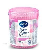 Ватные палочки (100шт) банка AURA 1/48