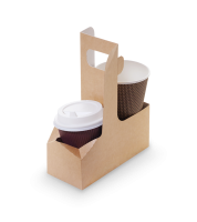 Держатель для стаканов OSQ CUPHOLDER 160х80х80 крафт/белый 25/500 