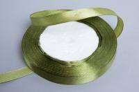 Лента атласная 10мм 25м оливковая 1/10