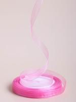 Лента органза 9мм 25м розовый 1/10