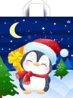 НГ Пакет с петлевой ручкой (38х42)-37 Сюрприз от пингвина ПНД Тико 50/300