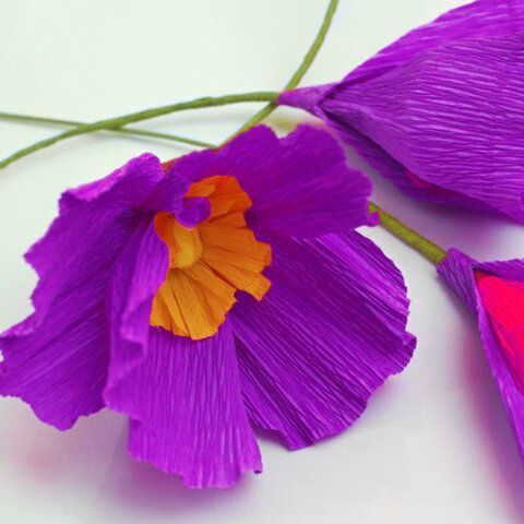 Бумага гофрированная креповая 50см х2,5м фиолетовая BRAUBERG  32г/м 1/10/200