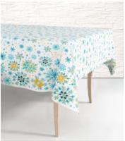 НГ Скатерть120х180см Снежинки 1/50