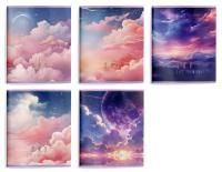 Тетрадь 48л А5 клетка мелованный картон Волшебное небо Schoolformat 5/80