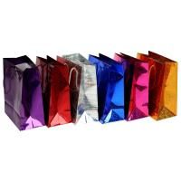 Пакет подарочный бумажный (18х23х10) голография 1/6/288