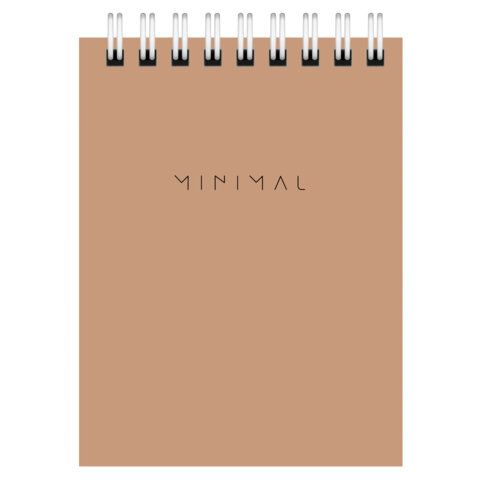 Блокнот 40л А7 75х105мм гребень клетка BRAUBERG Minimal Classic 1/120