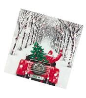 НГ Салфетки (33х33) 3-сл Дед Мороз в пути (20) 1/12