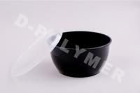 Банка 0,36л d-112 плошка б/кр черная Д-Полимер (крышка 444673) 400/400