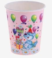 Стакан бумажный 250мл Волчонок 50/100