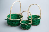 Корзина плетеная 31х10см зеленый плетеная ива S 1/1