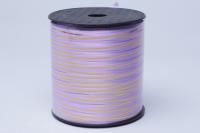 Лента упаковочная бобина 0,5см х 250м сиреневая золотой полосой 1/1