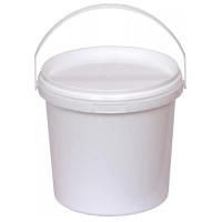 Ведро пищевое белое 5,7л с крышкой 40/40