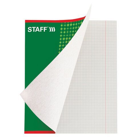 Тетрадь 48л А5 клетка офсет №2 ЭКОНОМ обложка картон STAFF 1/80