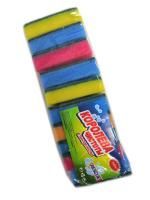 Губка для посуды мини (10шт) 80х55х20мм Королева Чистоты 1/30