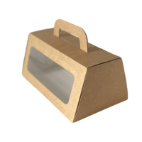 Коробка для рулета с ручкой 250х150х110мм крафт 25/25