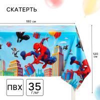 Скатерть нетканный материал 120х180см Человек-паук 1/50