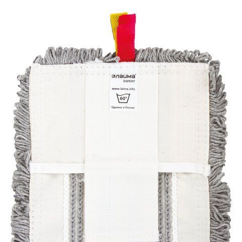 Насадка МОП плоская 40х11см ЛАЙМА EXPERT карманы/уши, микрофибра/хлопок ворс 3,5см  1/100 (клиент)